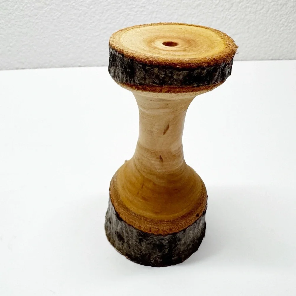 Hand Crafted Wood Spindle Bud Vase S3